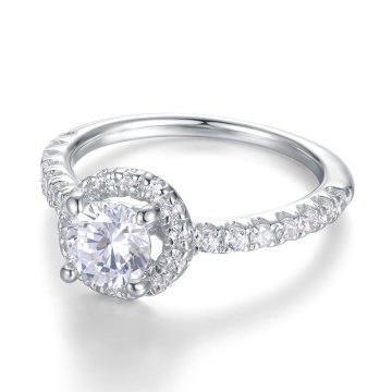 single halo moissanite diamond engagement rings